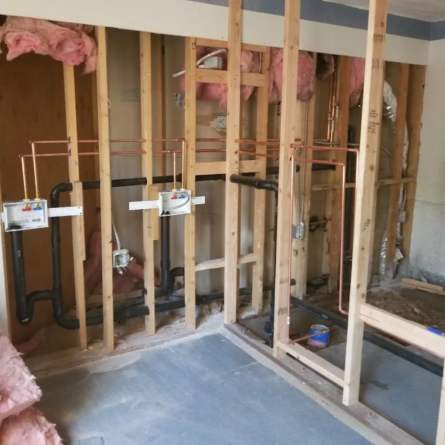 Copper pipe rough-in and plumbing installation in Millbrae